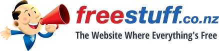 Freestuff maskot next to the website name and slogan